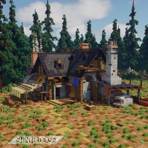 Minecraft Blacksmith, Minecraft Concept, Minecraft Iron, Minecraft Japanese, Minecraft Steampunk, Minecraft Create, Minecraft Forge, Minecraft Structures, Minecraft House Plans