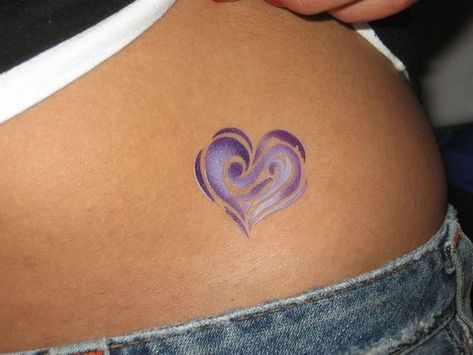 Heart tattoo ideas – what is the meaning and where to place it? Purple Heart Tattoo, Purple Heart Tattoos, Purple Tattoos, See Tattoo, Small Heart Tattoos, Heart Tattoos, Infinity Tattoos, Heart Tattoo Designs, 1 Tattoo