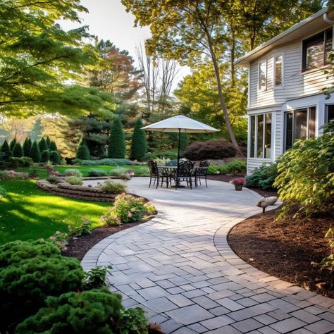 Creating Your Dream Patio: Affordable Paver Ideas for Outdoor Bliss Front Patio Paver Ideas, Paver Patio Inspiration, French Drain Landscaping, Outdoor Paver Patio Ideas, Drain Landscaping, Backyard Stone Patio Ideas, Patio Paver Designs Layout, Pavers Patio Ideas, Patio Border Ideas