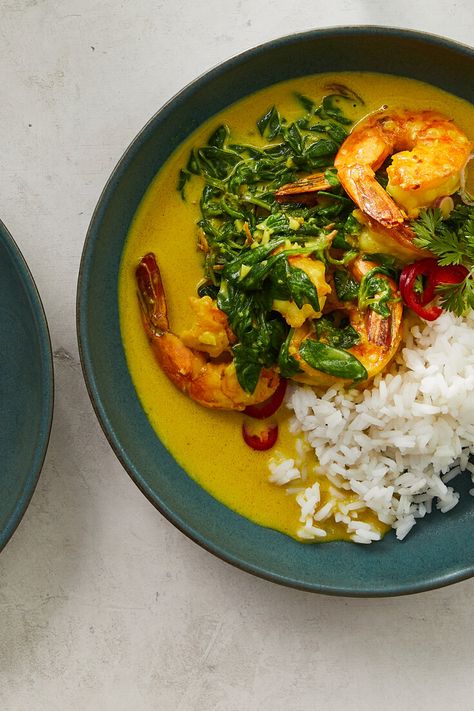 Shrimp Coconut Milk, How To Cook Greens, Fish Chowder, Chowder Recipe, Coconut Milk Recipes, 20 Minute Recipes, Bean Stew, Fast Dinners, Nyt Cooking