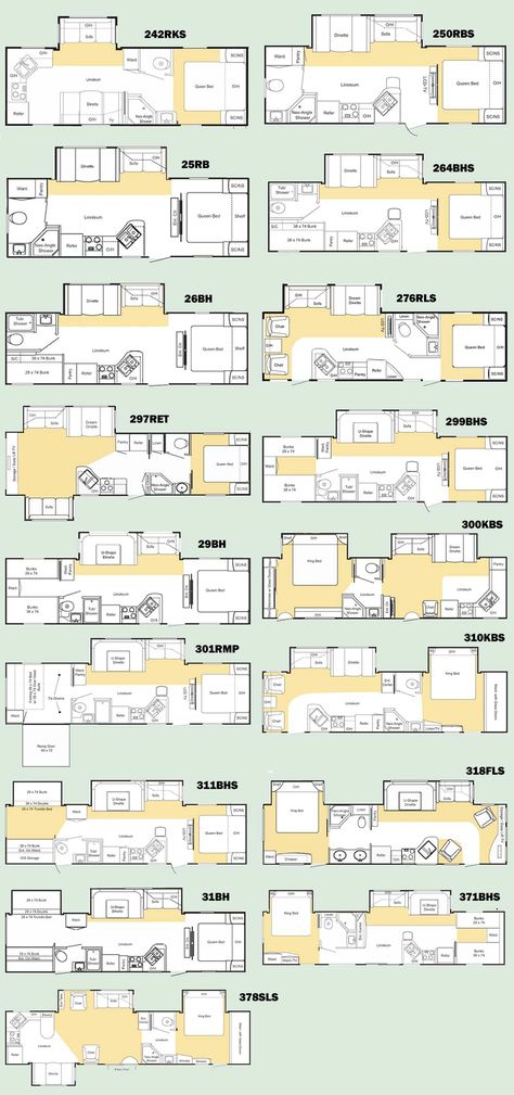 Keystone Sprinter travel trailer floorplans - 17 models Trailer Home Plans Layout, 4 Bedroom Trailer Floor Plans, Trailer House Plans, Fifth Wheel Floor Plans, Trailer House Floor Plans, Trailer Home Plans, Rv Plans Layout, Camper Trailer Remodel Ideas, Trailer Park Design