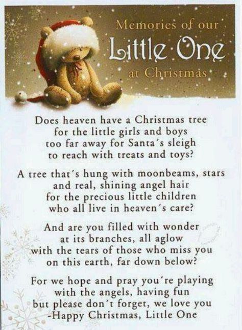 Christmas Poem, Lost Memories, Loved One In Heaven, Memorial Ideas, Pregnancy And Infant Loss, Angel Babies, Heaven Quotes, Christmas In Heaven, Child Loss