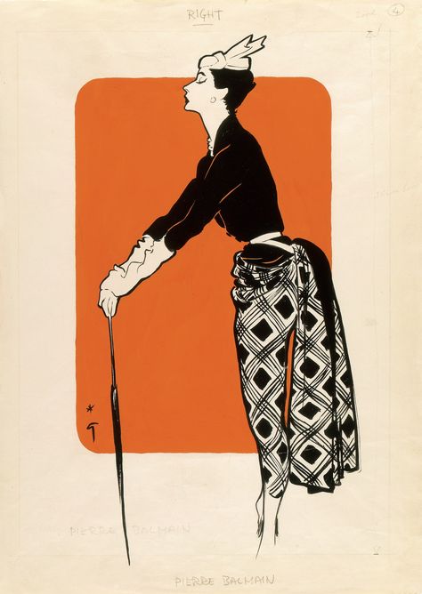 Tokyo Photos, Rene Gruau, Jacques Fath, Balmain Dress, Fashion Illustration Vintage, Pierre Balmain, Fashion Art Illustration, Fashion Illustrator, Marie Claire