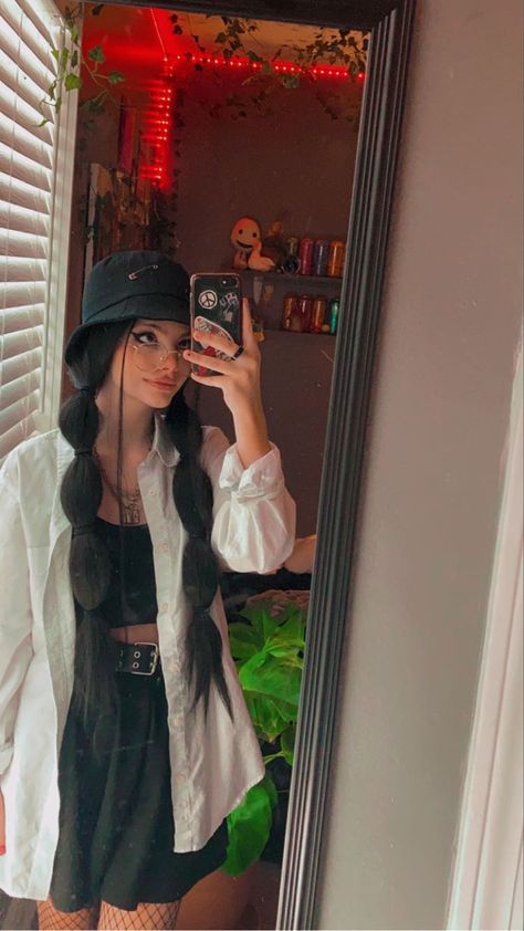 Outfit Ideas With Bucket Hat, Outfits With Black Bucket Hats, Streetwear Bucket Hat Outfit, Black Fuzzy Bucket Hat Outfit, Black Bucket Hat Outfit, Bucket Hat Street Style, Hippie Style Bucket Hat, One Size Fits Most, Alternative Style Black Beanie Hat, Flow Fest