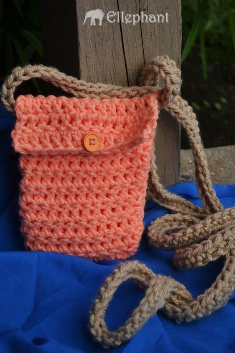 Crochet Peach Pouch Crochet Peach, Peaches And Cream, Peaches N Cream, Mini Purse, Knit Or Crochet, Crochet Hook, Clothes Accessories, Peaches, Crochet Bag