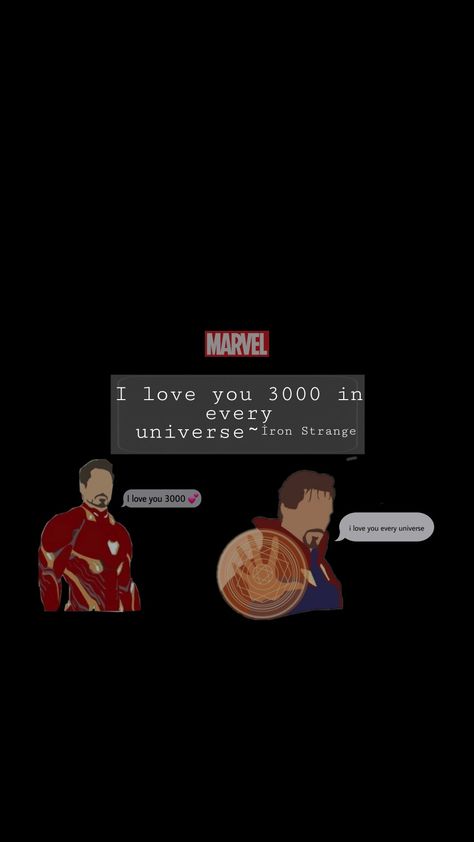 I Love You 3000 Wallpaper, Marvel Wallpapers, Wallpaper Dark, Dr Strange, Matching Wallpaper, Marvel Wallpaper, Couple Wallpaper, Disney Plus, Homescreen Wallpaper