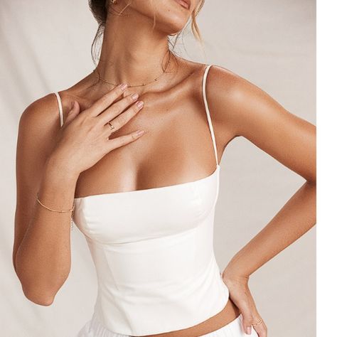 Are You Am I Corset, House Of Cb Top, White Going Out Top, Kehlani Concert, Bustier Crop Tops, Champagne Bars, Clubwear Tops, Big Dress, Wedding Corset