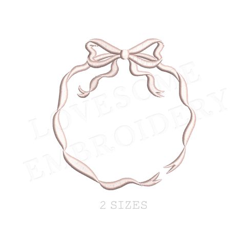 This listing includes one bow circle frame design for machine embroidery in two sizes, appr. in 5inch and 5x7 size for embroidery hoops in different sizes. FONT NOT INCLUDED. This machine embroidery design is for 5x7 and bigger embroidery hoops. Great for stitching on baby and kids items. Either you are a DIYer or a small business owner, our embroidery files are perfect for your projects. **These are digital machine embroidery files which need an embroidery machine to stitch out. ** >> DETAILS For stitch count, size and color chart, you can see the data sheet given in the listing images. >> FORMATS INCLUDED - Instant download is available for DST, EXP, HUS, JEF, JEF+, PES, VIP, VP3, SEW and XXX. - BX file is also available for instant download included in the font listings. - If you need a Circle Frame Design, Embroidery Bow, Bow Designs, Bow Clipart, Circle Frame, Circle Frames, Art Tattoos, Learn Art, Kids Items