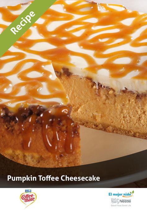 Pumpkin Toffee, Toffee Cheesecake, Torte Cupcake, Piece Of Cake, Pumpkin Cheesecake, Sweets Treats, Pumpkin Recipes, Healthy Dessert, Cheesecake Recipes