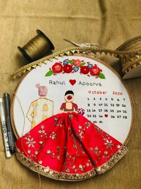 Latest And Best Marriage Gift Ideas For Newly-Wed Couples Best Marriage Gifts, Marriage Gift Ideas, Embroidery Hoop Art Tutorial, Embroidered Canvas Art, Marriage Gift, Marriage Couple, Newly Wed, Marriage Gifts, Art & Craft Kit