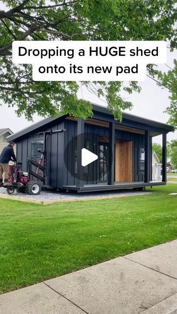 Tiny House on Instagram: "Had some fun this afternoon moving a new display shed onto its new stone pad!  #tinyhome" Ranch Exterior, Building Ideas, Victorian Homes, Have Some Fun, Modern Rustic, Some Fun, Garden Ideas, Tiny House, House Ideas