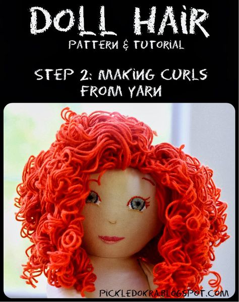 Hello Dollies, Diy Doll Hair, Yarn Wig, Doll Making Tutorials, Start Sewing, Yarn Dolls, Hair Patterns, Clothespin Dolls, Doll Wigs