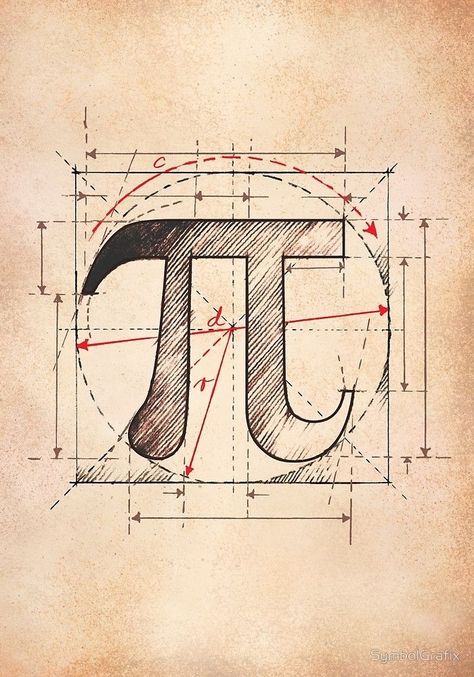 Poster Math Design, Mathematics Design Ideas, Mathematics Tattoo, Pi Math Art, Mathematics Poster, Grids Design, Pi Sign, Maths Art, Math Logo