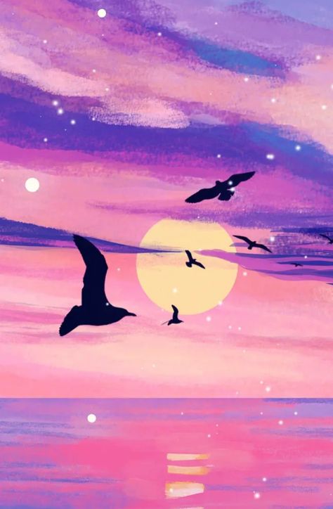 #sunset #view #image #photo #drawing #pencil drawing #sketch #crayons #tube colors #easy #colors #water colors #blog #post #criatorscreativity #pink #purple #birds #pinterest Sunset Drawing Colored Pencil Easy, Sunset Crayon Drawing, Sunset Drawing Easy, Beautiful Paintings Of Nature, Drawing Sunset, Purple Birds, Monochromatic Painting, View Drawing, Easy Flower Drawings