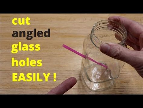 (7630) How To ● Cut ANGLED Holes in Glass Easily ! - YouTube Drilling Holes In Glass, Glass Coke Bottles, Diy Backdrops, Drilling Glass, Flatten Bottles, Wine Bottle Centerpieces, Empty Wine Bottles, Fairy Garden Crafts, Glass Bottle Diy