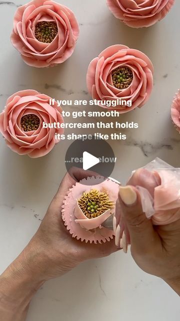 Custom Floral Cupcakes & Workshops | Adelaide 🇦🇺 on Instagram: "Struggling to get those smooth edges and bubble free petals on your buttercream flowers? You need my recipe👌🏼

➡️ comment ‘recipe please’ and I’ll DM the link straight to your inbox 🫶🏻

This digital download is my #1 best seller on Etsy, I get messages daily from others all over the world who are loving it too. 

Includes:
🧁 Tips for piping in hot/humid conditions
🧁 Troubleshooting when piping
🧁 How to create dark colours like black and red
🧁 Storage information 
🧁 Vegan substitute 

#adelaidebaker #digitaldownload #buttercreamrecipe #recipedownload #thecupcakefloristry #edibleart #pipingflowers #buttercreamflorals #buttercreamflowers #boucakes #reelsinstagram #buttercreamtutorial #perfectbuttercream #adelaidebaking Decorated Cupcakes, Piping Flowers, Vegan Substitutes, Floral Cupcakes, Icing Colors, Cupcake Icing, Buttercream Recipe, Cupcake Decorating, Dark Colours