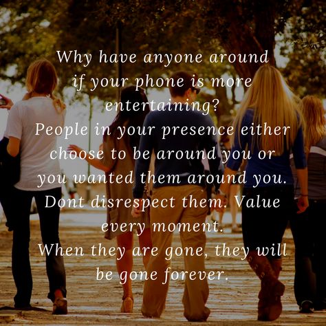 Your phone will always be there. The people in your life will not. Take 5 mins and put your phone down to listen to someone with 100% attention. #love #connection #quotes #dailygrind #entrepreneur #time #people #business #motivation Your Phone Is More Important Than Me, Always Being Put Down Quotes, Talking On The Phone Quotes, Always On Phone Quotes, Put Your Phone Down Quotes, Always On Phone, Study Wallpaper, Connection Quotes, Down Quotes