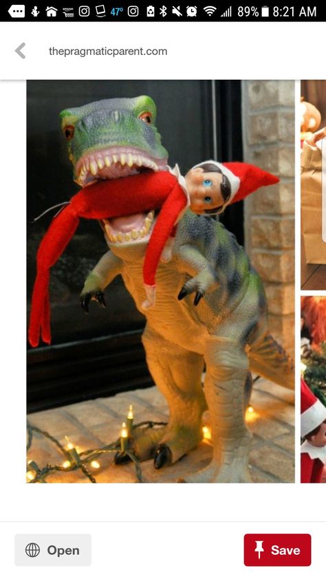 Elf On Shelf, Elf Activities, Christmas Activities, Dinosaurs, Elf On The Shelf, Grinch, Dinosaur Stuffed Animal, Elf, Shelves