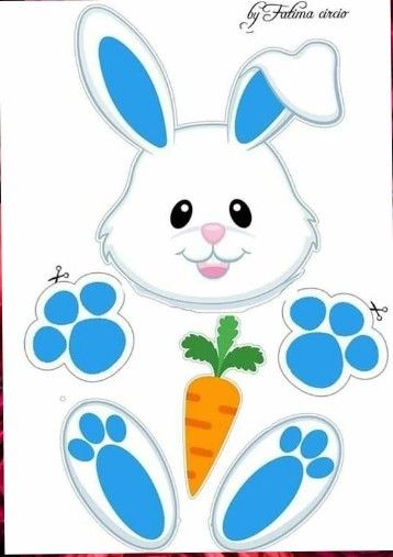 Diy – Velikonoce, Easter Bunny Template, Bunny Templates, Easter Cards Handmade, Fun Easter Crafts, Easter Printables Free, Easter Prints, Easy Easter Crafts, صفحات التلوين