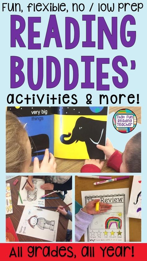 Peer Buddy Activities, Thanksgiving Buddy Activities, Kindergarten Buddies Activities, Reading Buddy Ideas, Learning Buddy Activities, Big Buddy Activities, Buddy Classroom Activities, Book Buddies Activities, Kindergarten Buddy Activities