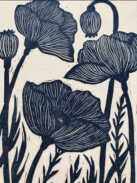 Laura Logan, Print Making Designs, Poppy Photo, Linoleum Print, Block Head, Linocut Printmaking, Lino Art, Linocut Art, Ceramics Ideas