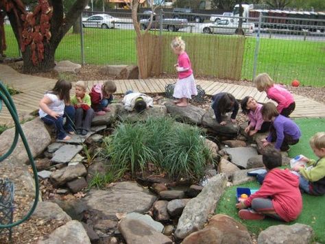 Preschools and learning environments inspired by the Reggio Emilia approach | @offbeathome Waldorf Garden, Kick Rocks, Reggio Emilia Approach, Outdoor Play Space, Outdoor Learning Spaces, Outdoor Play Spaces, Outdoor Play Areas, Green School, Wild Garden