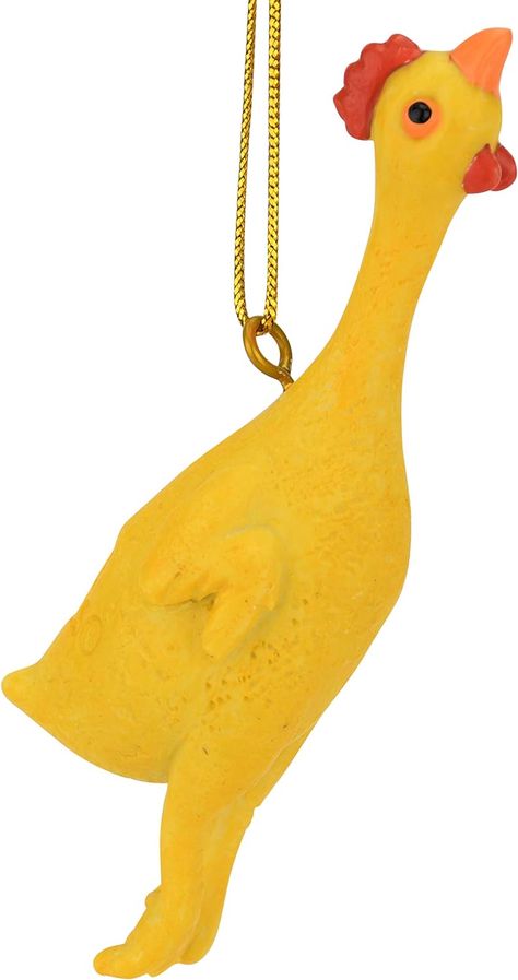 Silly Christmas Ornaments: Because Laughter is the Best Decoration Check more at https://clothinglowprice.com/silly-christmas-ornaments/ Chicken Christmas Ornaments, Silly Christmas, Rubber Chicken, Chicken Christmas, Chicken Toys, Funny Ornaments, Old World Christmas, White Elephant, Ornament Gifts