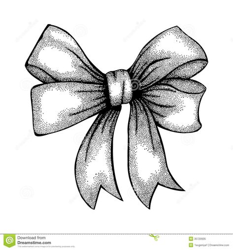 Ribbon Bow Drawing | Beautiful ribbon tied in a bow. Freehand drawing in graphic style pen ... Tattoo Lace, How To Draw Ribbon, Tie Drawing, Bow Drawing, Christmas Sketch, Bow Clipart, Bow Tattoo, Doodle Ideas, Awesome Tattoos