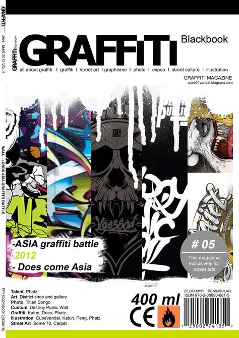 graffiti magazine Graffiti Layout Design, Graffiti Event Poster, Graffiti Magazine Layout, Graffiti Website, Graffiti Layout, Graffiti Poster Design, Magazine Covers Design, Street Art Magazine, Design Layout Magazine