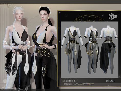 Sims 4 Clothing Sets, Cyberpunk Outfit, Magic Clothes, Die Sims 4, Elf Dress, Goddess Outfit, Hunter Outfit, Pelo Sims, Sims 4 Expansions