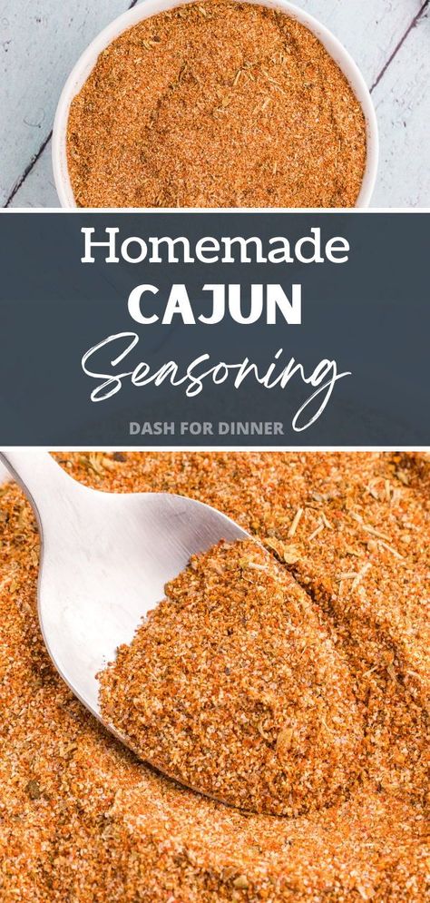 This homemade cajun seasoning features bold flavor, and a delicious spiciness. Why spend money at the grocery store when you can make your own homemade seasonings with pantry ingredients? This Cajun spice mix works perfectly in all of your favorite recipes, and is absolutely delicious when mixed into pasta, popcorn, or fries. Talk about yummy! Homemade Seasoning Mixes, Rv Snacks, Cajun Seasoning Recipe, Cajun Spice Mix, Easy Cajun, Homemade Seasoning, Homemade Cajun Seasoning, Cajun Spice, Homemade Cheese Sauce