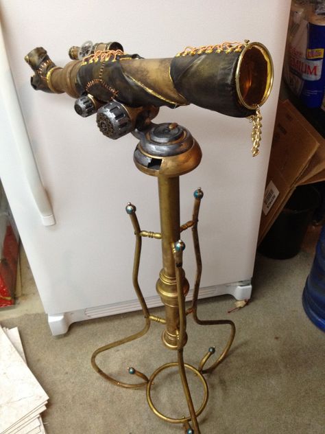 Telescope by ~JessicaSilverflame on deviantART #Steampunk Steampunk Telescope, Steampunk Gadgets, Steampunk Items, Steampunk Festival, Steampunk House, Steampunk Decor, Steampunk Cosplay, Neo Victorian, Steampunk Accessories