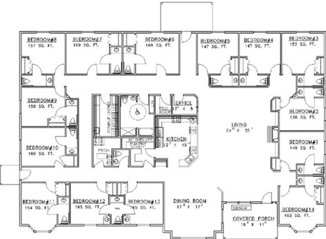 Large House Plans, 6 Bedroom House Plans, Hotel Floor Plan, Hotel Floor, Garage Plan, House Layout, House Plans And More, Traditional House Plan, Bedroom Floor Plans