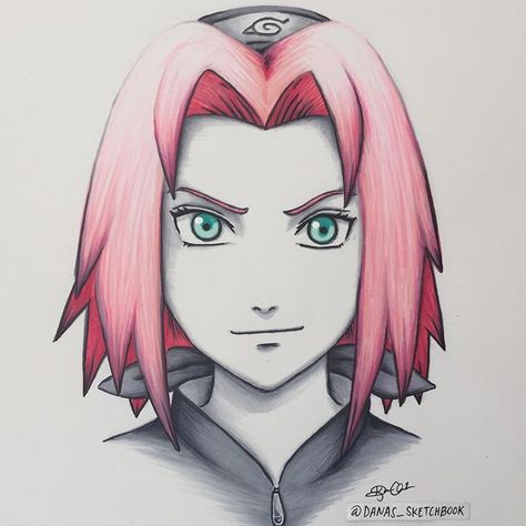 Dana 先輩 [shipping mode] na Instagramie: „Can't forget about Sakura 💁💕” Naruto Sketch Drawing, Naruto Sketch, Girl Drawing Sketches, Naruto Drawings, Naruto Fan Art, Naruto Anime, Anime Drawings Tutorials, Naruto Art, Anime Character Drawing