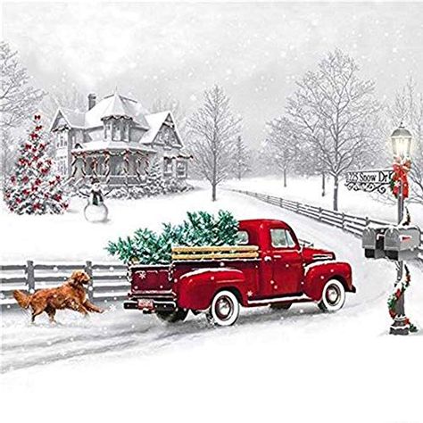 Country Christmas Music, Christmas Truck With Tree, Winter Truck, Old Red Truck, Party Fotos, Christmas Red Truck, Winter Schnee, Ayat Alkitab, Red Christmas Tree