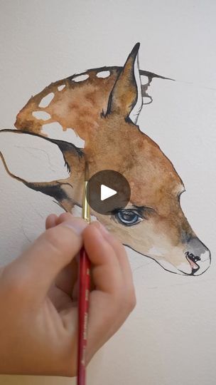 114K views · 2.4K reactions | Watercolor Fawn | Painted Wing | Painted Wing · Original audio Deer Painting Easy, Watercolor Deer Painting, Deer Painting, Sketch Books, Painting Easy, Watercolor Animals, Painting Ideas, Watercolor Painting, Watercolor Paintings