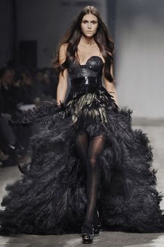 Feathered Dress, Sheer Cape, Designer Profile, Feather Dress, Black Feathers, Black Swan, Feathers, Black