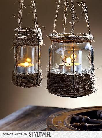 30 Rope Crafts and Decorating Ideas For A Nautical Theme_homesthetics (4) ขวดโหล Mason Jar, Interior Boho, Mason Jar Projects, Lantern Ideas, Jar Lanterns, Garden Lanterns, Rope Crafts, Jar Diy, Mason Jar Crafts