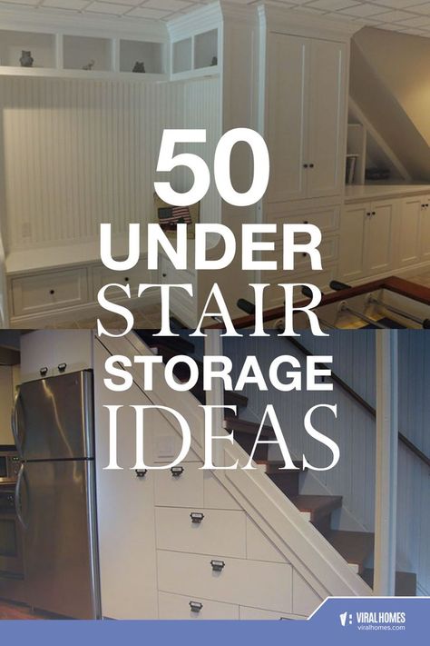 Looking for more storage space at home? Check out these ingenious under stair cabinets for ideas! Space Under Stairs Ideas Creative, Under Steps Storage, Under Basement Stairs, Shoe Storage Under Stairs, Under Stairs Drawers, Shelves Under Stairs, Ideas Under Stairs, Cabinet Under Stairs, Contemporary Staircase Design