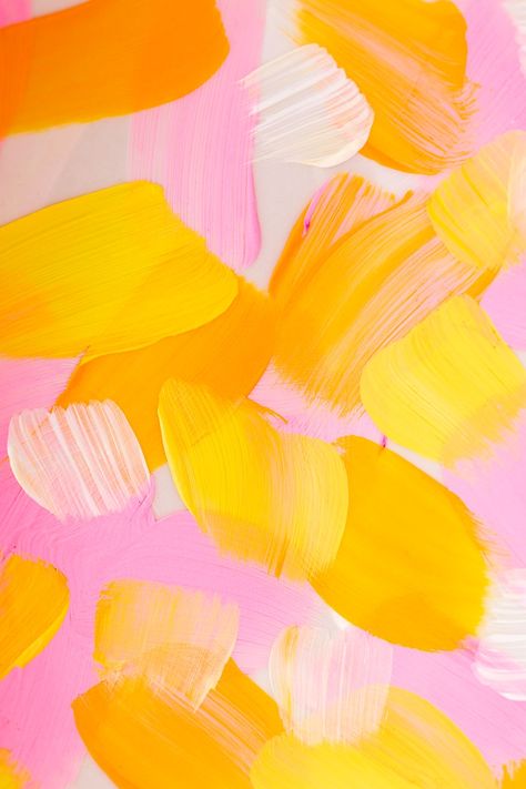 Pink Aesthetic Style, Pink Abstract Painting, Image Painting, Aesthetic Style, Aesthetic Painting, Pink Abstract, Yellow Painting, Yellow Background, Texture Painting