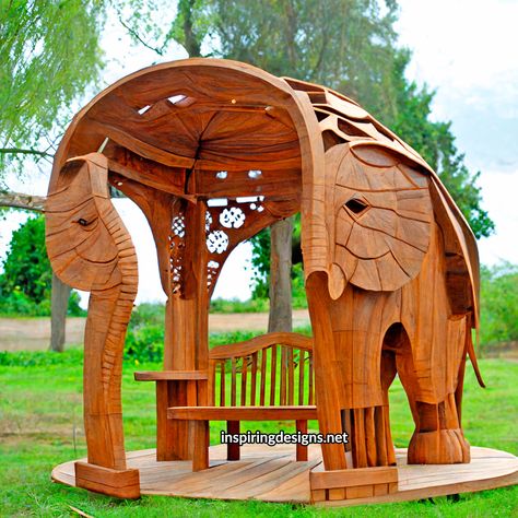 Tons Of Creative Pergola and Gazebo Designs That Are Stunningly Beautiful – Inspiring Designs Garden Gazebo Modern Pergola Designs, Unique Gazebo, Modern Pergola Designs, Small Gazebo, Tree Chair, Farm Windmill, Large Gazebo, Natural House, Gazebo Ideas