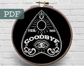 Witchy Cross Stitch, Witch Cross Stitch Pattern, Witch Cross Stitch, Skeleton Couple, Unique Cross Stitch, Boho Cross, Gothic Cross, Gothic Crosses, Cross Stitch Patterns Free