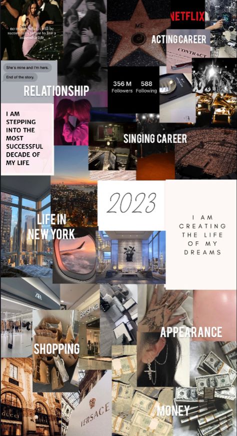 Aethstetic Lifestyle, Affirmations Board, Vision Board 2023, My Vision Board, Board Wallpaper, Celebrity Aesthetic, Affirmation Board, Success Manifestation, Career Vision Board