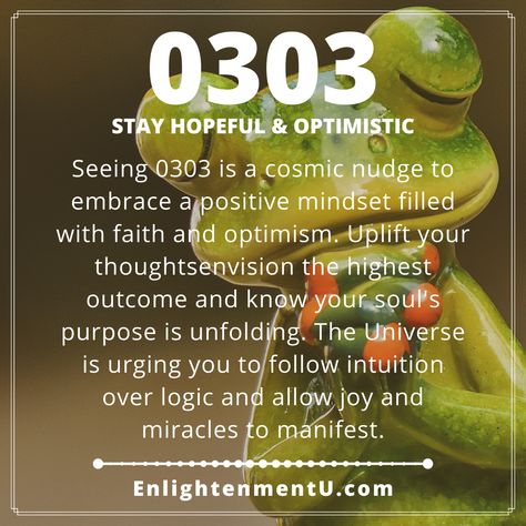 Seeing 0303 is a cosmic nudge to embrace a positive mindset filled with faith and optimism. Uplift your thoughts envision the highest outcome and know your soul's purpose is unfolding. The Universe is urging you to follow intuition over logic and allow joy and miracles to manifest. 3:03 Angel Number Meaning, 0303 Angel Number Meaning, 0303 Angel Number, Angels Numbers, Angle Numbers, God Grace, Powerful Messages, Magic Lamp, Magic Number