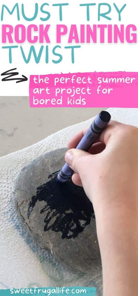 Easy Rock Painting Ideas For Kids - Sweet Frugal Life Rock Painting Ideas For Kids, Easy Rock Painting Ideas, Easy Rock Painting, Painting Ideas For Kids, Easy Kid Activities, Hot Rocks, Kids Activities At Home, Summer Art Projects, Bored Kids