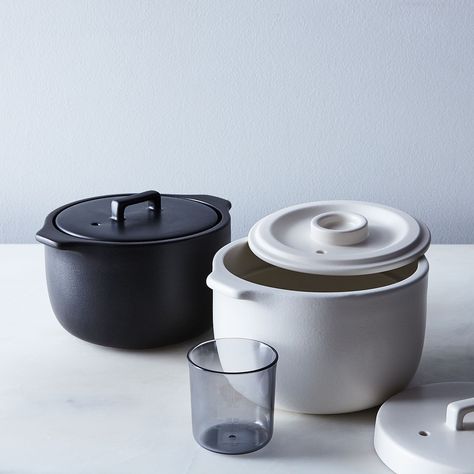 New! The Kakomi ceramic rice cooker from @kintojapan has arrived! Available in black and white clay, this stovetop pot makes the perfect pot of rice. It's also a beautiful serving dish and is microwave, oven and dishwasher safe! Pass the rice kudasai! $110 each. . . . . . #japanesedesign #haveaspecialday #kinto Asian Pantry, Clay Walls, Building Decoration, Peruvian Dishes, Cooking Contest, Creative Pillows, Kitchen Goods, House Essentials, Kitchen Things