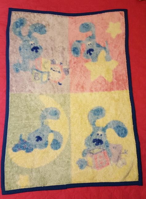 Vintage BLUES CLUES Baby Toddler BLANKET Tickety Tock (30 x 44) FREE SHIPPING! #BluesClues Blankets Baby, Blue’s Clues, Baby Bedding Sets, Nursery Blanket, Blues Clues, Toddler Blanket, Baby Bedding, Baby Bed, Baby Blankets