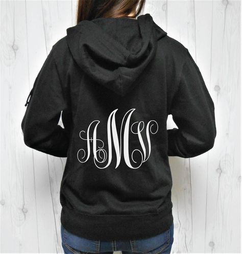 Custom Hoodie Order for MsRDF | Etsy 3 Letter Monogram, Monogram Hoodie, Monogram Jacket, Hoodie Personalized, Engaged Shirts, Custom Hoodie, Pregnancy Outfits, Bachelorette Party Shirts, Custom Initials