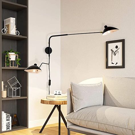 Cement Pendant Light, Plug In Wall Lamp, Black Wall Lights, Large Ceiling Fans, Ceiling Fans Without Lights, Recessed Wall Lights, Arm Floor Lamp, Modern Light Fixtures, Black Wall