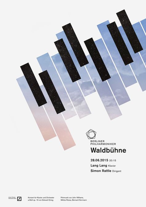 Musical Poster Design, Music Concert Poster Design, Music Concert Poster, Music Graphic Design, Music Typography, Piano Poster, Event Poster Design Inspiration, Berlin Philharmonic, Classical Music Poster